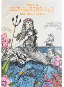 Поздравителна картичка "Пожелавам ти русалко-вителен ден"